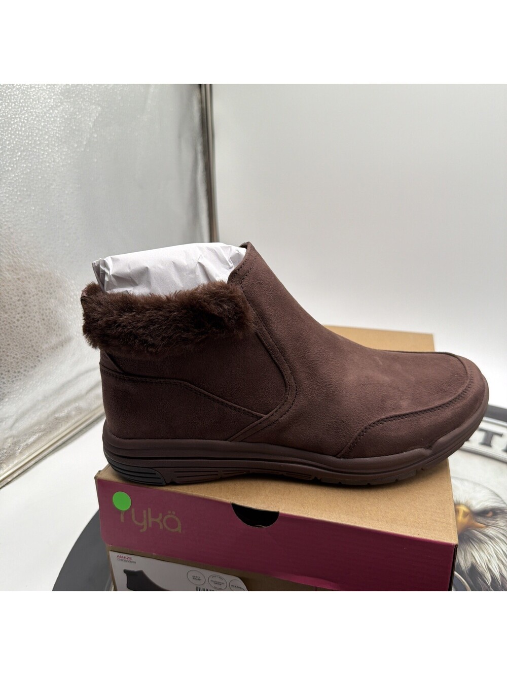 Ryka Women's Amaze Zip Short Boots Chicory Brown 7.5 W NWT - Picture 2 of 9